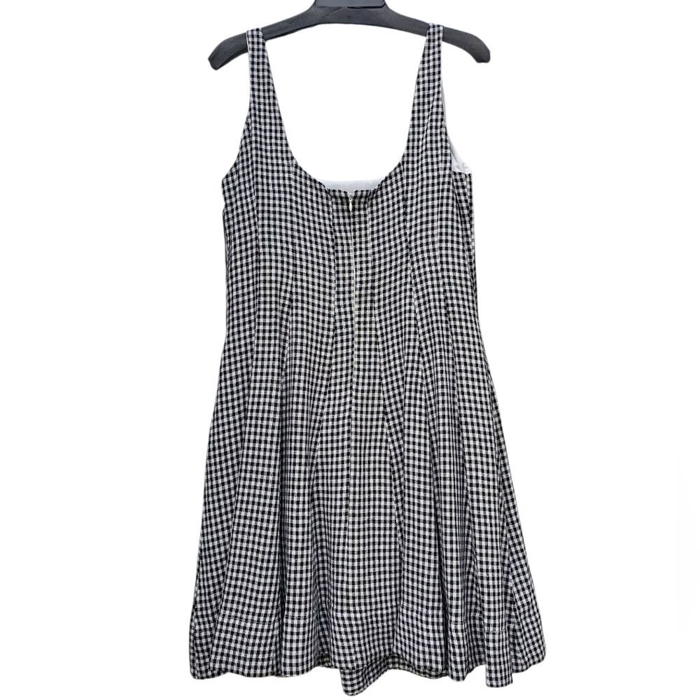 NWT Bailey 44 Linen Blend Gingham Fit & Flare Dress - Picture 4 of 13